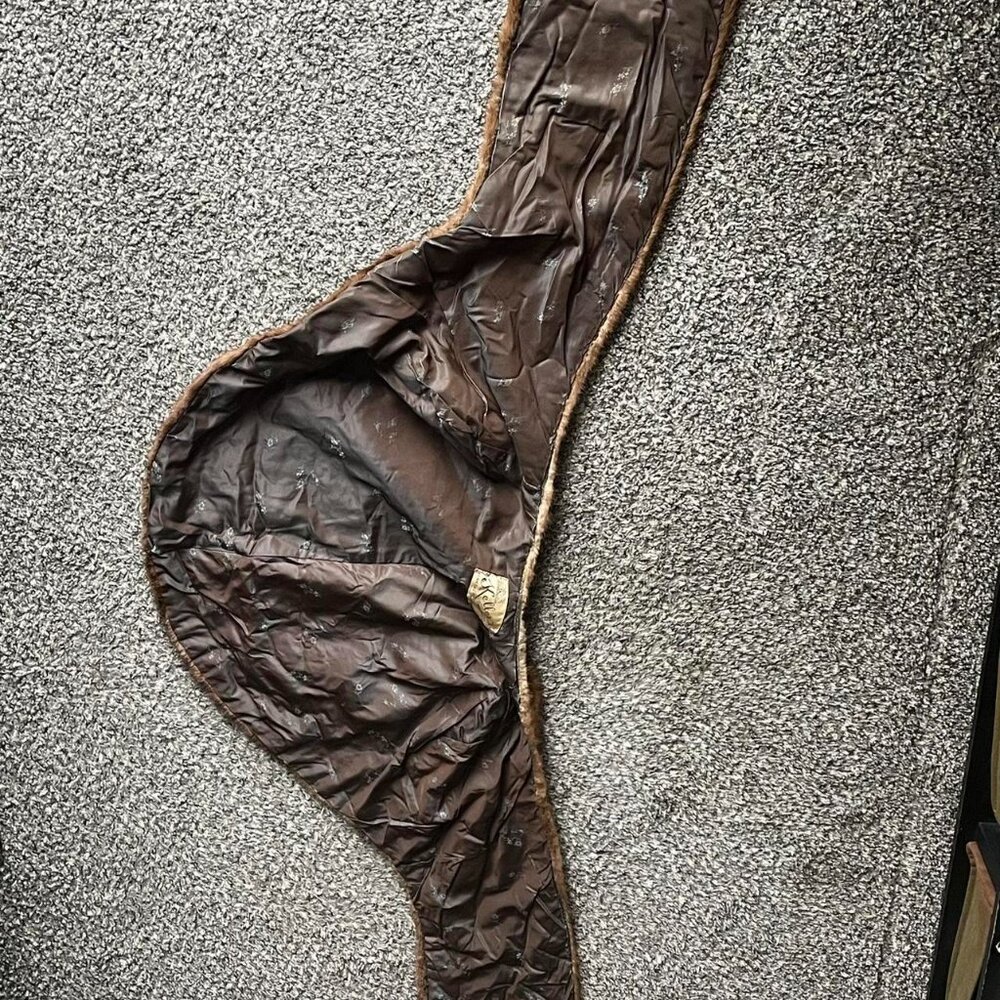Vintage Kellers Fine Furs Brown Genuine Fur Shawl Luxury Coastal Grandma Chic - Picture 6 of 8